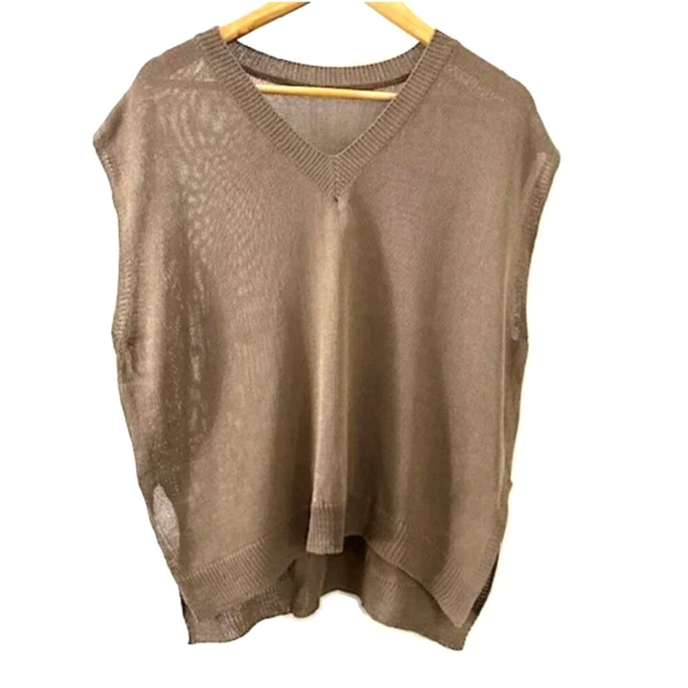 NWOT - Sheer Knit V-Neck Summer Vest